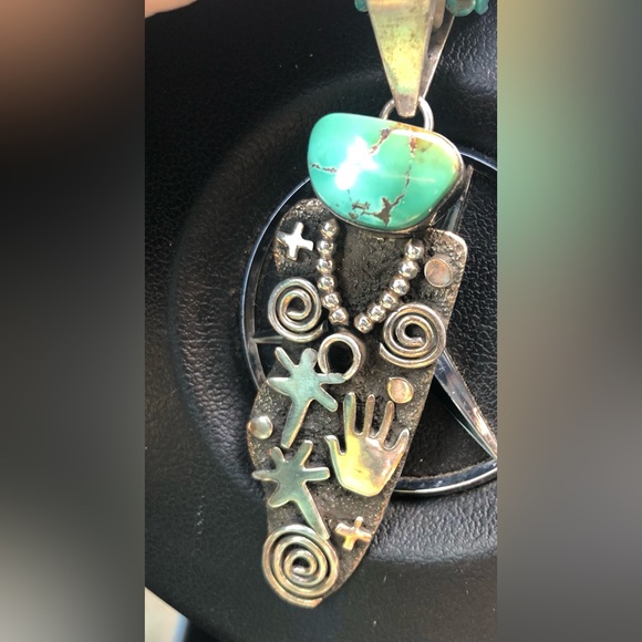 Alex Sanchez Navajo                              necklace ( signed  )❤️ - Picture 5 of 11